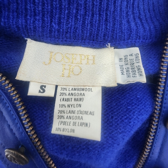 Vintage Women Joseph Ho Lambs Wool Angora Sweater Size Small Zip Buttons Ribbed. - Picture 10 of 10